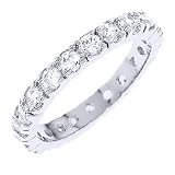 Designer copy Cubic zirconia Diamond Sterling Silver Eternity Rings discount jewelry