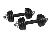 Body Sculpture Cast Iron 20kg Dumbbell Kit with Case - Black
