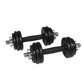Body Sculpture Dumbbell Kit in Case - Black, 20kg