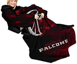 NFL Atlanta Falcons Adult Comfy Throw, Officially Licensed Blanket with Sleeves by Northwest, "Smoke" Design