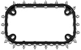 Spikes, Black/Chrome Motorcycle License Plate Frame
