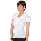 Misses Nue Options Ruffle Front Blouse