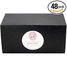 Aloha Island Coffee KONA-PODS - French Vanilla flavored, 100% Pure Kona Coffee Pods, 48 Count Box