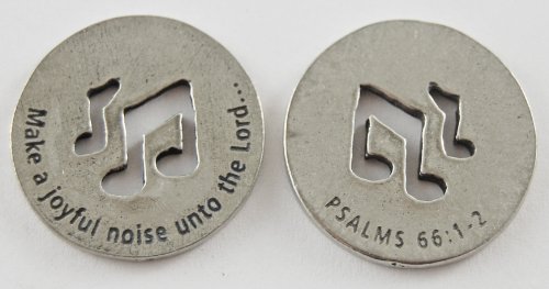 Make a Joyful Noise – Psalms 66:1-2 Scripture Coin – Sold Individually