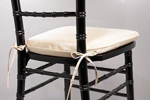 Ivory Cream Bengaline Chiavari Cushion w/ Ties by VF