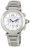 Cartier Mens W31085M7 Pasha Silvered Opaline with Guilloche Inner Square Dial Watch