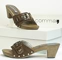 Aktuelle TREND Comma Leder Pantolette braun