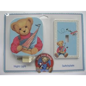 Click here to buy Blue Jean Teddy Bear Childs Night Light and....