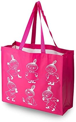 Moomin LITTLE MY New Pink Strong Reusable Waterproof Travelling Shopper Shopping Grocery Supermarket Market Tote Laundry Beach Storage School Children's Handbag Bag (1 Bag)