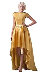 Taffeta Belted Lace-Up Evening Dress 