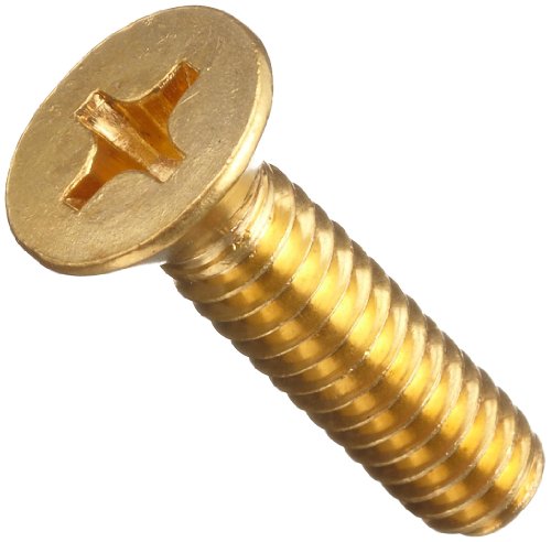 Brass Machine Screw, Flat Head, Phillips Drive