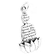 'Awakening of Enlightenment' Reversible Sitting Buddha and Lotus Flower Pendant with Words of Compassion, Peace and Love in Sterling Silver, helps support Animal Charities, #7448