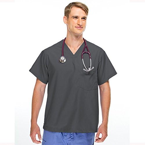 Allstar Uniforms Unisex V-Neck Scrub Top XXX-Large Pewter
