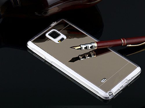 Galaxy Note 4 Case,InspirationcÂ® Samsung Galaxy Note 4 Luxury Bumper Super Slim Mirror Case for Samsung Galaxy Note 4 Aluminum Mirror Case Cover--Gold