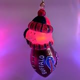 Pack of 4 Buffalo Bills 5" Light-Up Snowman Christmas Ornaments