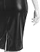 Doublju Women Slim Fit Faux Leather Pencil Midi Skirt