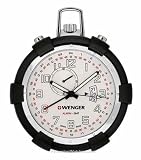 Wenger Traveler Pocket Alarm - White Dial - Date - Stand and S-Biner Clip