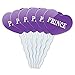 Purple Heart Love Set of 6 Cupcake Picks Toppers Decoration Names Male Pa-Pr - Prince