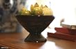 Lacquered bamboo bowl, 'Swirls'