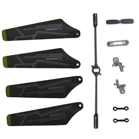 Syma S102g Full Set Replacement Parts, Main Blades, Tail Blade, Balance Bar, Spare Main Grips,connect Buckle: Toys &amp; Games