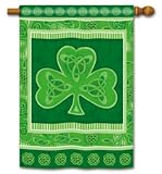 St Patricks Day Banner Flag - Celtic Knots