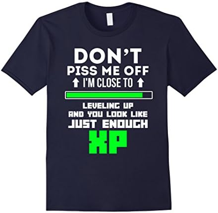 Men's Funny Gaming Shirt Don't Piss Me Off Gamer T-shirt Gift 2XL Navy