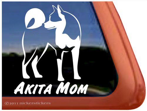 Akita Mom Dog Vinyl Window Decal Sticker