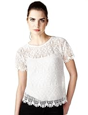 Limited Collection Crochet Floral T-Shirt