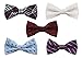 Bundle Monster Mens Tuxedo Solid Patterned Adjustable Neck Bowtie Bow Tie 5pc Assorted Lot Set - #3
