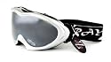2010 Rayzor Professional UV400 Double Lensed Ski / SnowBoard Goggles, With a Silver Frame with an Anti Fog Coated, Smoked Mirrored Anti-Glare Clarity Wide Vision Lens.