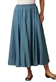 Gored light weight denim skirt
