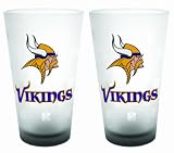 Minnesota Vikings Frosted Pint Glass (16-Ounce, Set of 2)