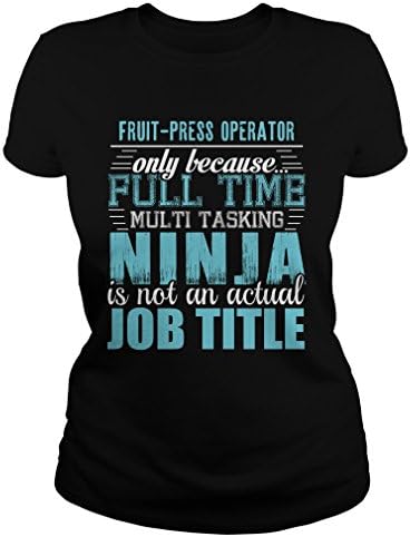 Fruit-press Operator Ninja T-shirt (Medium;Black)