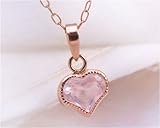 【me.加藤夏希プロデュース】K10PG ローズクォーツ ハート ネックレス カラフル・ハート