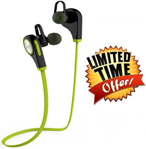 Bluetooth Headphones for Apple and Android Devices. Includes Free Case! Noise-cancelling Bluetooth Earbuds by AllGoodz with Microphone.