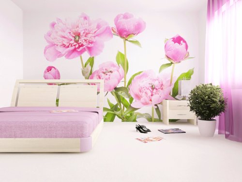 Fototapete Pink Flowers - Größe 360 x 270 cm