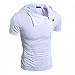 WANSHIYISHE Men's Casual Short-Sleeved Hooded Sweater