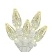 Set of 70 Warm White LED C6 Christmas Lights - White Wire