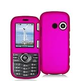 LG Cosmos VN250/Rumor2 LX265 Cell Phone Hot Pink Rubber Feel Protective Case Faceplate Cover