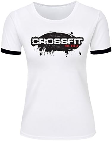 Crossfit Shirt McEvain 3D Womens Crew Neck Short Sleeve Sports T White XL