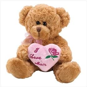 I LOVE MOM TEDDY BEAR PLUSH MOTHERS DAY VALENTINE GIFT
