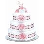 Bloomers Baby Diaper Cake Modern Pink Mums 3-Tier