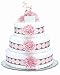 Bloomers Baby Diaper Cake Modern Pink Mums 3-Tier