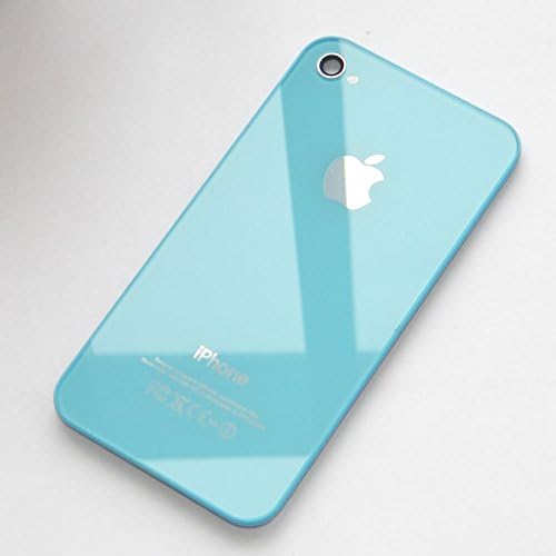New Replacement Rear Glass Back Cover Battery Door For iphone 4 4G A1332 (Light Blue) + 1 Screw Driver, 2 Pentalobe Screws