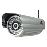 Agasio A632W Outdoor Wireless Megapixel IP Camera High Definition HD 720p (1280x720) with 2-way Audio Inputs, Motion Detection, 36 IR LEDs for 130feet Night Vision, Email/FTP Alarm, H.264 Blue Iris Compatible