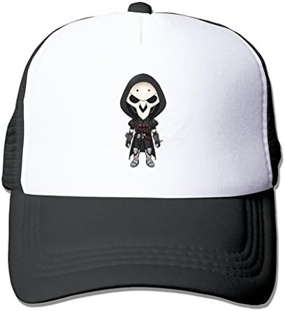 TTGHAT Overwatch Game Chibi Reaper Printing Snapback Cap Sun Visor Baseball Mesh Hat Black