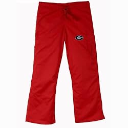 Georgia Bulldogs NCAA Cargo Style Scrub Pant (Red)