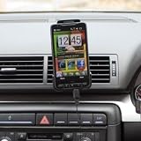 ULTIMATEADDONS Swivel Air Vent Car Kit Mount for HTC HD2 + Free Car charger with 1.8 metre retractable cable