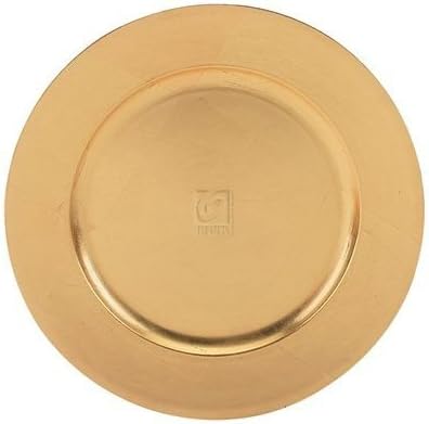 SET OF 24 CLASSIC ROUND GOLD CHARGER PLATES