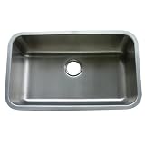 Elements of Design KU311810BN# Single Bowl Stainless Steel Undermount Kitchen Sink, Brushed Nickel